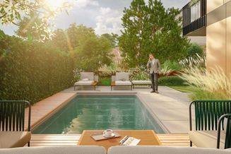 Erstbezug Premium Gartenwohnung mit 18m2 großem Outdoor Pool