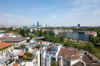 360° Panoramablick | Sanierte Dachgeschosswohnung auf 2 Ebenen | 2 Terrassen | Parkgasse nähe Rochusmarkt und Hundertwasserhaus