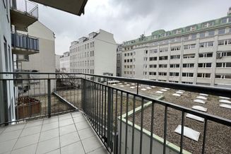 Entzückende Balkonwohnung mit Küche - Kellerabteil- Garagenplatz optional - Nähe U1 Vorgartenstraße