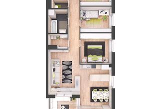 4-Zimmer Neubau-Wohnung mit Balkon (W21)