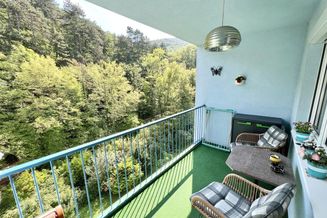 Sehr helle, ruhige und gepflegte Eigentumswohnung mit großer Loggia in Kaltenleutgeben (Nähe Waldmühle Rodaun) zu kaufen!