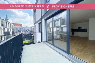 AKTION: 3 Monate MIETFREI &amp; PROVISIONSFREI UNBEFRISTET | Exklusive 3-Zimmer-Wohnung zum Erstbezug | 8 m² Terrasse | ab sofort bezugsfertig