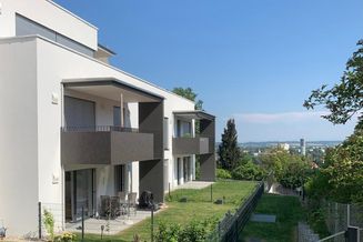 VORSTEUERABZUGSBERECHTIGTE Gartenwohnung mit großer Terrasse "Neubau" 3 Zimmer, 97 m2, 66m2 Eigengarten u. Tiefgaragenplatz / Leonding-Gaumberg