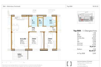 Top B08 im Baumwerk Freistadt! 75,14 m² WNFL + Balkon, 3 Zimmer, Küche optional, inkl. Tiefgarage!