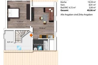 Preiswerte Dachgeschoss Wohnung in guter Lage direkt in Kaindorf an der Sulm, steht zum Verkauf! Top 4