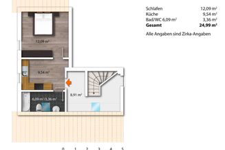 Preiswerte Dachgeschoss Wohnung in guter Lage direkt in Kaindorf an der Sulm, steht zum Verkauf! Top 3