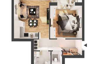 Sehr schöne 2-Zimmer-Wohnung mit Balkon - perfekt für Anleger geeignet - Top 2.13