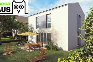 Fixpreis und Fertigstellungsgarantie: großzügiges Einfamilienhaus mit Vollunterkellerung, Terrasse und Traumgarten samt 2 Parkplätzen.