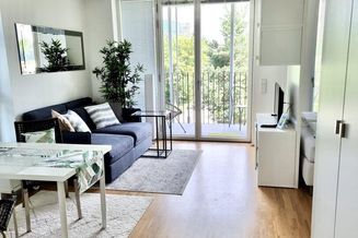 Urbanes Apartment mit Balkon ALL INCLUSIVE (Reinigung, Strom, Heizung, Internet, TV) | Zentrumsnähe | Prater