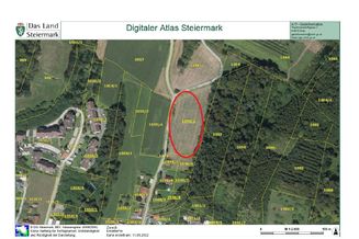 1.263m² großes Grundstück in Aussichtslage in Gniebing bei Feldbach - BAUPLATZ -
