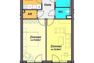 traumhafte 2-Zimmer-Wohnung mit großem Balkon in UNI/LKH-Lage ab 01.10.2022