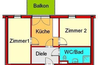 moderne 2-Zimmerwohnung mit Balkon in Eggenberg / Nähe FH ab sofort