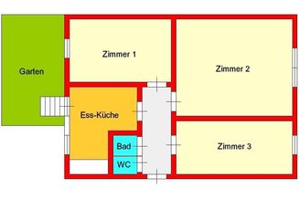 3-Zimmer-Altbauwohnung mit kleinem Gartenanteil in zentraler Lage - Nähe TU