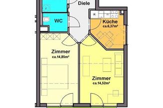 traumhafte 2-Zimmer-Wohnung mit großem Balkon in UNI/LKH-Lage ab 01.10.2022