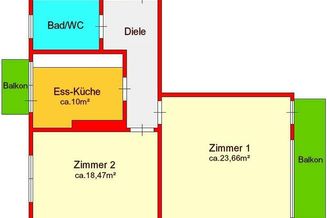 großzügige 2-Zimmerwohnung mit 2 Balkonen in Gösting