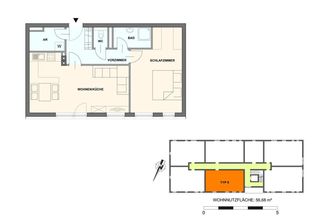 2-Zimmer Mietwohnung mit Balkon in 2232 Deutsch-Wagram