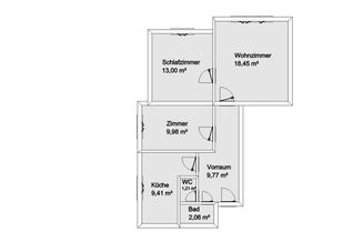 64m² 3-Zimmer Wohnung/WG in Uni Nähe zu vermieten