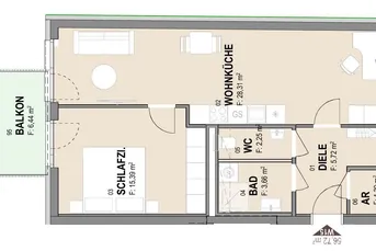 Geförderte Neubauwohnung mit Balkon im 4. Stock