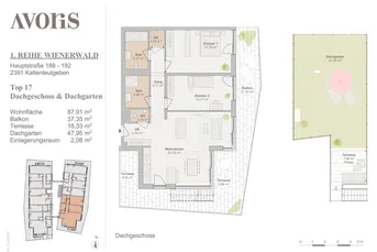 Einfach traumhaft: Geräumige 3-Zimmer-Wohnung mit Terrasse und Dachgarten beim Wienerwald