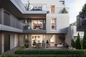 Moderne Erstbezug Neubauwohnung mit Terrasse und Garten an der Alten Donau