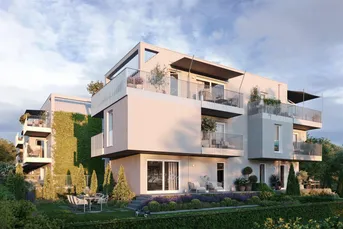 Moderne Erstbezug DG-Wohnung mit Balkone und Terrasse an der Alten Donau