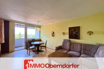 Charmante Drei-Zimmer-Wohnung mit Bergblick, zwei Loggien und Tiefgarage | LEHEN