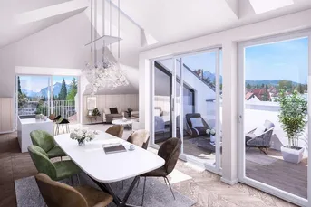 Über den Dächern der Riedenburg – Exklusives Dachgeschosswohnen mit Terrasse und Weitblick