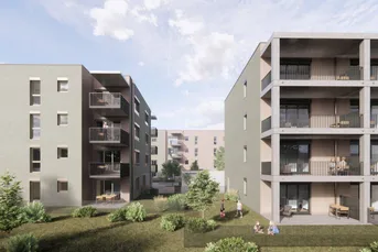 ERSTBEZUG "ein viertel grün" in Wr. Neustadt - Wohnen in zentraler Lage - herrliche 2 Zimmerwohnung inkl. Tiefgaragenstellplatz - provisionsfrei