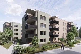 ERSTBEZUG "ein viertel grün" in Wr. Neustadt - stilvolle 2 Zimmerwohnung mit Balkon - inkl. Tiefgaragenstellplatz in bester Lage - provisionsfrei