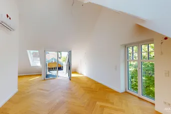 Traumhafte Dachwohnung im Hietzinger Cottage I Altbaujwel