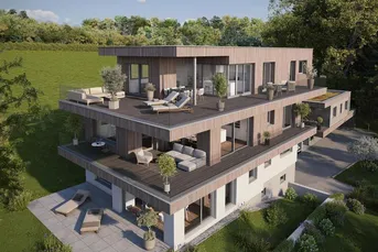 Seeblick-Penthouse über dem Attersee.