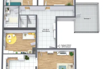 Große 4-Zimmerwohnung mit zwei Terrassen! Wohnbeihilfe möglich!
