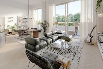 FUNKHAUS - GARTENWOHNUNG mit großer Terrasse und Ateliercharakter - Raumhöhe über 4 Meter!