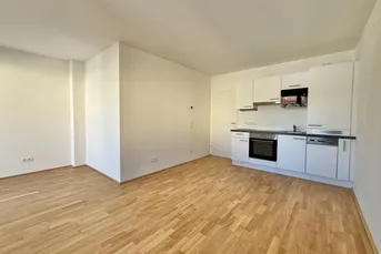 TERRASSEN-WOHNUNG - Erstbezug - 2 Zimmer - ca. 43m² NFL - EINBAUKÜCHE - Terrasse - Garten - Garage optional - OPEN-HOUSE