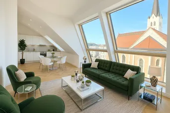 ÜBER DEN DÄCHERN PENZINGS - 360° Dachterrasse - ca. 85m² WFL - 3 Zimmer - ERSTBEZUG