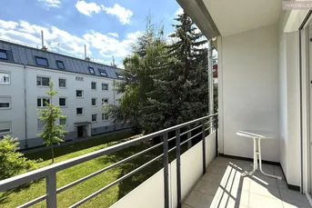 TOP-PREIS nur EUR 3413 pro m²!!! Ruhige Neubauwohnung in saniertem Gebäude mit Vollwärmeschutz! Große Loggia! Grünblick!