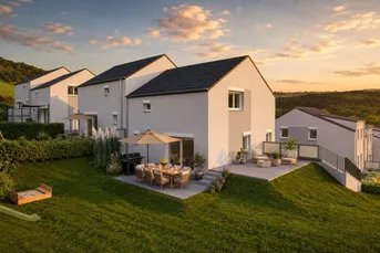 Wohnen mit Wienerwaldblick - Exklusive Doppelhaushälfte mit Eigengarten, Keller &amp; Garage