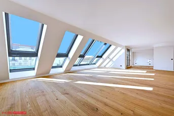 DAS PENTHOUSE MIT WEITBLICK - OFFENE RAUMSTRUKTUR - 2 DIREKTE TERRASSEN + 1 FANTASTISCHE XL ROOFTOP AREA - WIENBLICK - HIGH END IN VOLLENDUNG