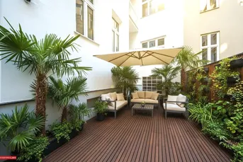 SERVITENVIERTEL - ERSTBEZUG - INNENHOFTERRASSE - HIGH END STILWOHNUNG - 97 m WFL - 4 Zimmer - 2 BÄDER - RENOVIERTES STILJUWEL