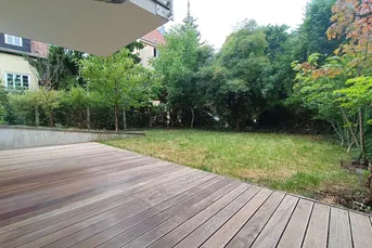 Wohn(t)raum im Grünen! Großzügige Neubau-Wohnung mit Garten inkl. PKW-Stellplatz im 19. Bezirk! Wohnküche! 2 Zimmer! Terrasse! Fußbodenheizung!