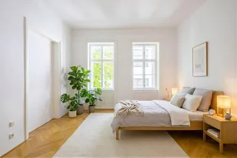 Das Stadtleben in Ruhe genießen: Stil-Altbauwohnung nebst Neubaugasse an der Grenze 7./8. Bezirk