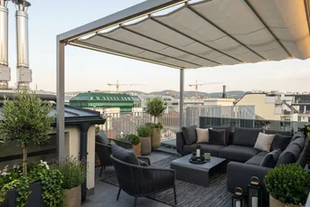 Vollklimatisiertes, barrierefreies Penthouse über drei Etagen mit großzügigen Terrassen und Liftzugang in alle Ebenen