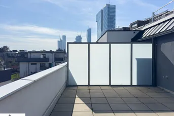 BESTLAGE WAGRAMER STRASSE - 3 Terrassen - Blick auf die Alte Donau