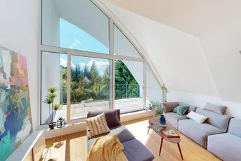 Einzigartige 3-Zimmer DG-Maisonette mit großer Loggia nahe Grinzing