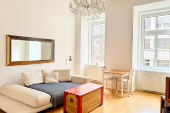 Bestlage beim Hamerlingplatz! Sonnige und möblierte 2-Zimmer-Altbau-Wohnung in Vorstadthaus