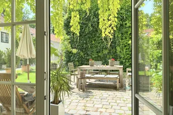 Bestlage Grinzing! Außergewöhnliche 3-Zimmer-Wohnung mit südseitigem Eigengarten in historischem Winzerhaus aus dem 16. Jahrhundert