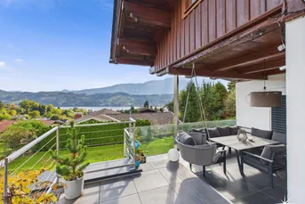 Traumhafte Terrassenwohnung mit Seeblick in Seeboden am Millstätter See. Neuwertig. Modern.