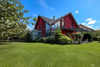 PROVISIONSFREI - MIETKAUF MÖGLICH | Einzigartiges Wohnen &amp; Arbeiten am Brunnerberg | Exklusiv ausgestattete 333 m² - Villa auf großem Grundstück und Fernblick nach Wien