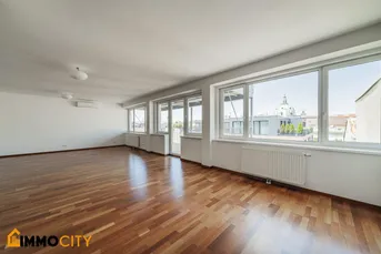 Hoch-Exklusiv und Moderne 4-Zimmer Wohnung (klimatisiert) im 7.Liftstock, nähe Karlskirche, Schwarzenbergplatz + 10 m² Balkon