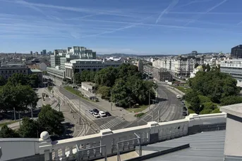 Penthouse- Büro am Karlsplatz | 50m² Dachterrassen | Spektakulärer Wien- Blick | Vollklimatisiert